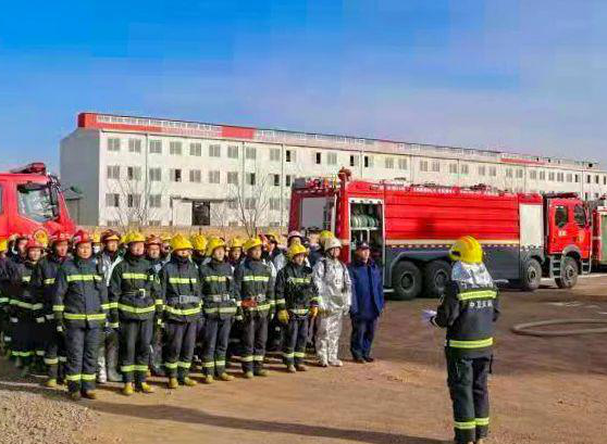 公司联合中卫市消防救援支队开展应急救援演练